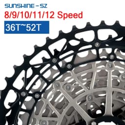 Sunshine 9 10 11 12 Speed MTB Cassette Bike Ratchet 40T 46T 52T Mountain Bike 11S K7 Bicycle Gear for Shimano M4100 M5100 M6100
