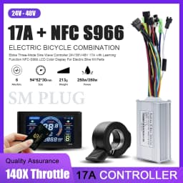 3mode 17A Sine Wave Controller 36V48V 250W350W Brushless Motor Controller UART Protocol No.2 ,No Hall Work ,for E-Scooter Bike