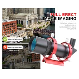 Datyson Star Finder Scope, 9X50 90-Degree All-Metal Optical Detector, Astronomical Telescope with Full Forward Optical Crosshair and Bracket, Multi-Coated Upright Calibration Image Telescope Detector, Suitable for Auxiliary Star Finding with Astronomical Telescopes