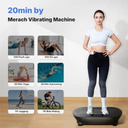 MERACH Vibration Plate for Weight Loss & Shaping 99 Speed Levels, Enhanced Vibration, Bluetooth Speaker, LED Touchscreen