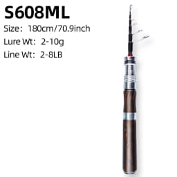 FISHINGFANS MQC Telescopic Travel Rod 5' 6' L ML Trout Cypress Handle Light Small Bait Perch Fishing Rod