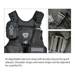 Daiseanuo Men Professional Multi-functional Life Fishing Vest Outdoor Sports Fishing Tackle Fly Swimming Adjustable Buoyant Vest