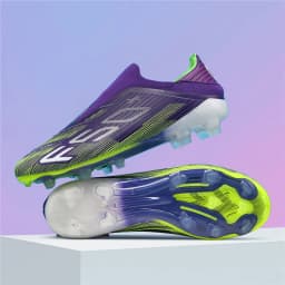 T36 Laceless Mens Soccer Shoes Boys F50 TF/FG Training Football Sneakers for Youth Turf Soccer Cleats Chuteira Campo 35-45