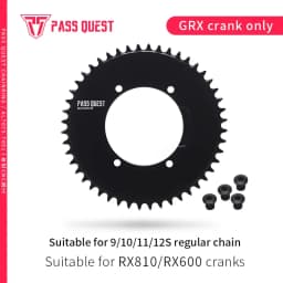 PASS QUEST GRX 110BCD Bicycle Chainring AERO Narrow Wide Teeth 9/10/11/12 Speed 7075 Material for SHIMANO GRX Crank