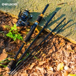 DEUKIO 1.8/2.1m Carbon Spinning Combo, Ultralight Rod with 5.2:1 Reel, 8KG Max Drag Sensitive Fishing Set for Fresh/Saltwater