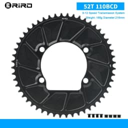 RIRO 110BCD Chainring for SHIMANO R7000 R8000 R9100 Road Bike Chainring 50-34T 52-36T 53-39T 50-40T 110 BCD Chainwheel