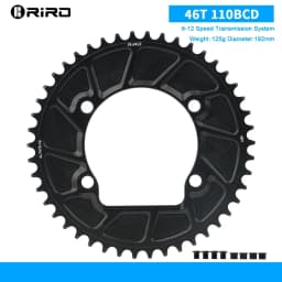 RIRO 110BCD Chainring for SHIMANO R7000 R8000 R9100 Road Bike Chainring 50-34T 52-36T 53-39T 50-40T 110 BCD Chainwheel