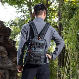 Professional Fishing Tackle Backpack Multi-Functional Waterproof Storage Bag Convertible Crossbody Chest Pack for Angling