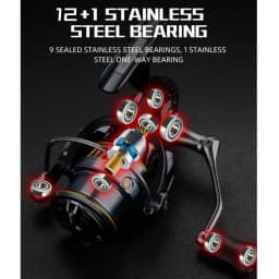 Okuma Precision Seamless Spinning Wheel Fish Wheel 1000-5000, Surface Anti Oxidation and Anti Rust Treatment