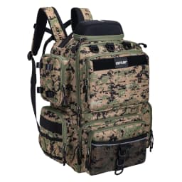 Goture 45L Large Capacity Fishing Backpack,Waterproof Tackle Bag with 4 Tackle Boxes,Rod Holder Storge Fishing Gear Gift for Men