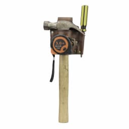 Tourbon Leather Tools Pouch with Belt Loop Heavy Duty Tape Measure & Hammer Holder Pencil Carrier Brown