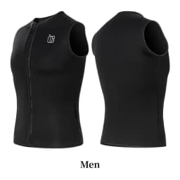 3MM Men Women Sleeveless Wetsuit Top No Hood Neoprene Thermal Vest for Scuba Diving Surfing Kayaking Swimming Water Sports