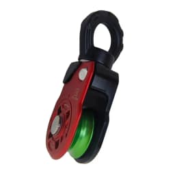 36KN Rotating Single Pulley for Rock Climbing Zip Lining Canyoneering Side Plate Loading Pulley Climbing Rope Access Equipment