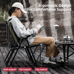 BISINNA Upgrade Folding Camping Chair Oxford Cloth Quick Open Heavy Duty Portable Lightweight for Picnic Beach Travel Fishing