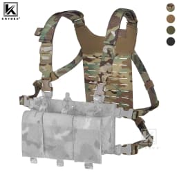 KRYDEX Tactical Chest Rig Shoulder Strap Back MOLLE Panel Add-on Loading System Airsoft Tactical Gear Accessories