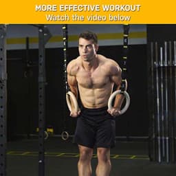 Wood Gymnastics Rings Adjustable Double-Layer Numbered Straps Locked Carabiners Body Exercise Workout Home Gym Rings