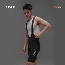 TCRC Italy Elastic Interface Padded Cycling Bibs Men's Bicycle Shorts 7 Hours Riding Short Bibs High Elastic Tight MTB Clothing