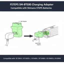 Bike Bicycle SM-BTE80 Charging Adapter for Shimano STEPS Battery BT-E8035/E8036/EN805/EN806 with EC-E6000/E6002/E8004 Charger