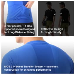 GRC Men's Tech Short Sleeve Jersey Cycling Apparel Performance Bike Wear Comfortable Breathable Sports Top for Men