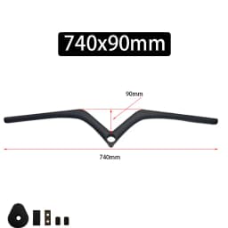 Carbon Fiber MTB Handlebar Stem 28.6mm Diameter 680/720/780/800mm Length Mountain Bike Cycling Parts
