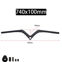 Carbon Fiber MTB Handlebar Stem 28.6mm Diameter 680/720/780/800mm Length Mountain Bike Cycling Parts