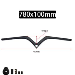 Carbon Fiber MTB Handlebar Stem 28.6mm Diameter 680/720/780/800mm Length Mountain Bike Cycling Parts