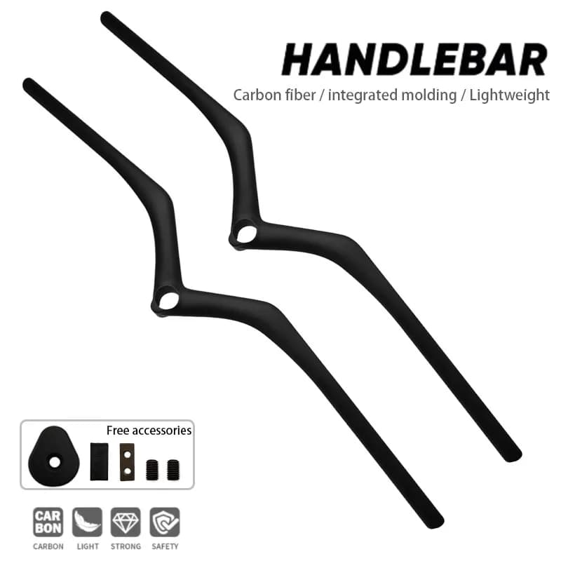 Carbon Fiber MTB Handlebar Stem 28.6mm Diameter 680/720/780/800mm Length Mountain Bike Cycling Parts