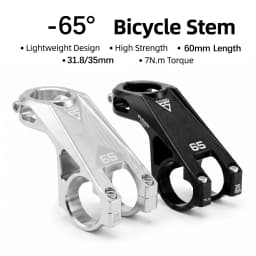 EVOSID Mountain Bicycle Stem 35MM High Strength MTB Bike Stem -65° Degree MTB Bike Handlebar Riser Table 31.8mm For XC/DH/AM/FR