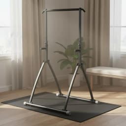 Pull-up Bar Station Stable Base Pull up Bar Stand Parallel Bar Stand Non-Slip Feet Home Gym Station Adjustable Height for Indoor