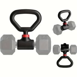Dumbbell Converter-Convert Dumbbells to Barbell Set and Kettlebell for Home Fitness-Adjustable & Up to 200 lb Capacity Weight Ba