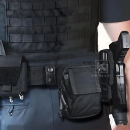 KRYDEX 2 Inch Tactical Duty Law Enforcement Officer Outer Belt with 4 Belt Keepers Waistband for Outdoor Sport Hunting Gear