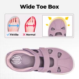 FitVille Women's Summer Sandals Wide Beach Sandal Comfort Walking Diabetic Shoes for Women Arch Support Slippers Swollen Feet
