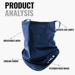 WRELS Earloop Neck Gaiter Mesh Breathable Face Mask Summer Neck Scarf Half Face Cover Cycling Fishing Running Motorcycle Gear