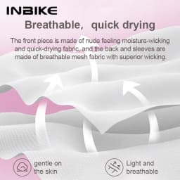 INBIKE New Women's Spring Summer Thin Long Sleeve Breathable Cycling Jersey Road Bike Professional Top with Three Back Pockets