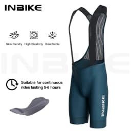 INBIKE Men's Bib Shorts Summer Professional Cycling Suspenders Shorts Bike Riding Underwear Breathable Comfortable Cycling Gear