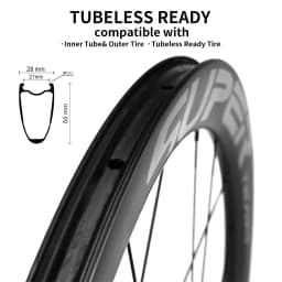 SUPERTEAM 700C Carbon Wheelset Disc Brake UCI Approved Rim Tubeless Clincher Road Bike Wheels HG XDR Compatible