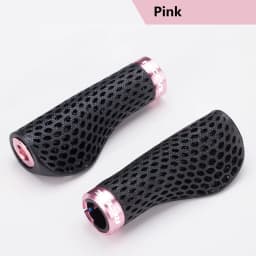 RECEVE Folding Bike Grips 3D Printing Bicycle Handles Grips BMX Cuffs Ergonomics With Aluminum Alloy Handlebar Cap For Brompton