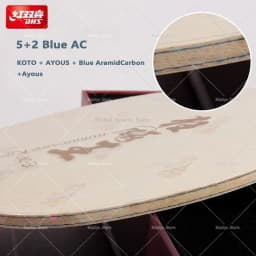 Original 100% DHS Hurricane King ACB Table Tennis Blade 5+2 Blue AC Innerforce Professional Ping Pong Blade Carbon DHS Blade