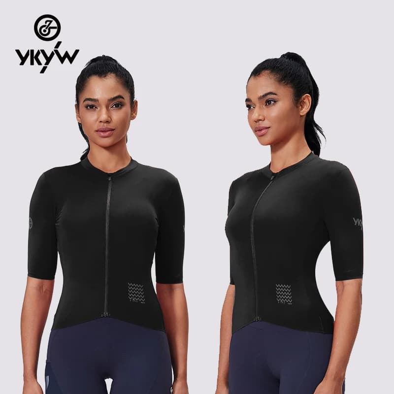 YKYWBIKE 2026 Women Pro Cycling Jersey Short Sleeve Road Bike Shirt Female Bicycle Jersey Breathable Reflective Cycling Clothes