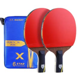 2PCS Original HUIESON 6 Star Carbon Table Tennis Racket Super Powerful Ping Pong Bat Professional Table Tennis Paddle