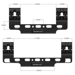WestHunter 100 MOA Compensation Dovetail 11mm Scope Mounts 30mm 34mm Tube Adjustable Length and Angle Sight Rings Bubble Level