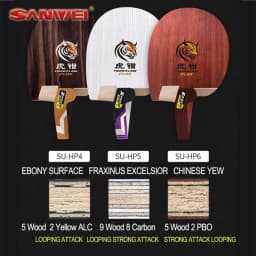 Original SANWEI Table Tennis Blade Su Style Tiger Claw Plus Series Penhold Racket Ping Pong Blade Professional Ping Pong Paddles