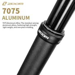 ZOOM NEW Bicycle Dropper Seatpost - 31.6/30.9mm Diameter, 150/200mm Travel, 7075 Aluminum Alloy, Internal Routing, Lightweight