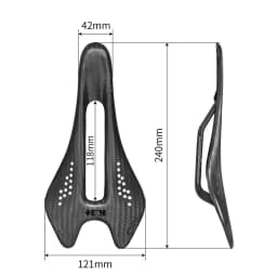 Gelu 55g Ultra-light Full Carbon Fiber Bicycle Saddle - Hollow, Breathable, Ergonomic for MTB & Highway Bikes
