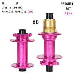 MTB Bike Hub 28H 36T Alloy Boost 110/148mm 6 Colors Lightweight 140g Front Hub XD HG MS Freewheel Front Rear Hub Cycling Parts