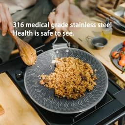 Naturehike Stainless Steel Grill Pan Round Non-Stick Barbecue Plate BBQ Grill Outdoor Travel Camping Frying Pan Baking Tray