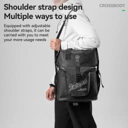 ROCKBROS Bike Front Bag 18L Capacity Quick Install Folding Bike Handlebar Bag with Shoulder Strap Multifunctional Cycling Bag