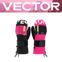 Vector Women Men Outdoor Double Board Snowboard Kevlar Waterproof Wear-resistant Semi Detachable Gloves 3M Cotton