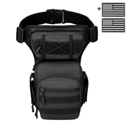 Multi functional quick release leg bag, storage bag, layered storage, waist and leg strap fixation, elastic strap