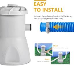 5M Pool Pump Hose for Above Ground Pools, 1.25" Diameter Pool Filter Hose Accessory ,Swimming Pool Vacuum Cleaner Hose